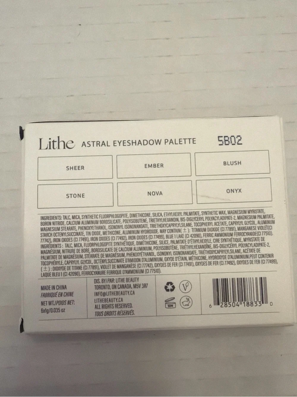 Litho 6-Shade Eyeshadow Palette — Neutral, Brown & Pink